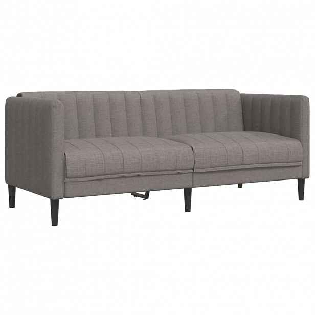 vidaXL Pohovka 2místná taupe textil