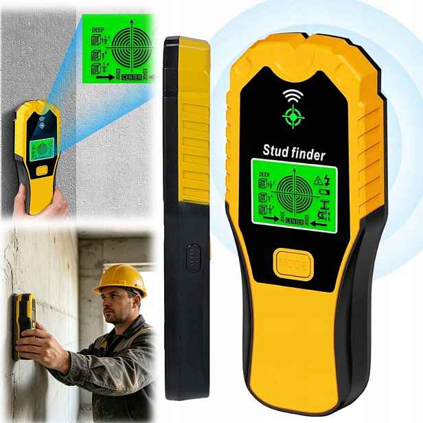 Detektor 5V1 Detektor Dřeva, Napětí Vodičů, Laserový Dálkoměr LCD