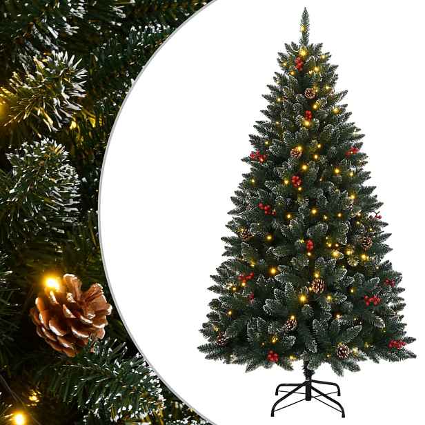 vidaXL Umělý vánoční stromek s 300 LED 210 cm