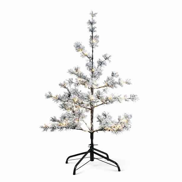 LED svítící stromeček Alfi 90 cm, zasněžený