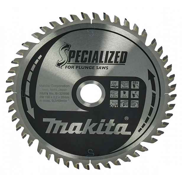 Makita - Pilový kotouč na dřevo, 160x20 mm, 48 zubů B-32998
