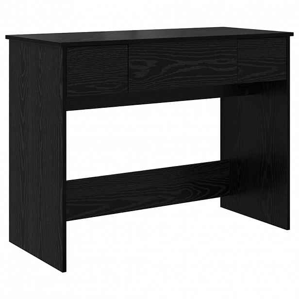 vidaXL Kosmetický stolek se zásuvkou Černý dub 100 x 45 x 76 cm