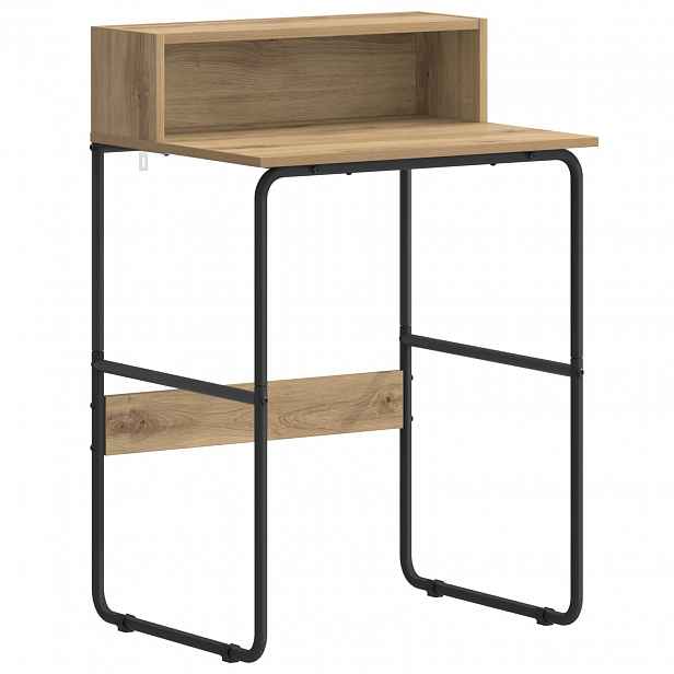 vidaXL Stůl s úložným prostorem Dub artisan 60 x 50 x 91 cm