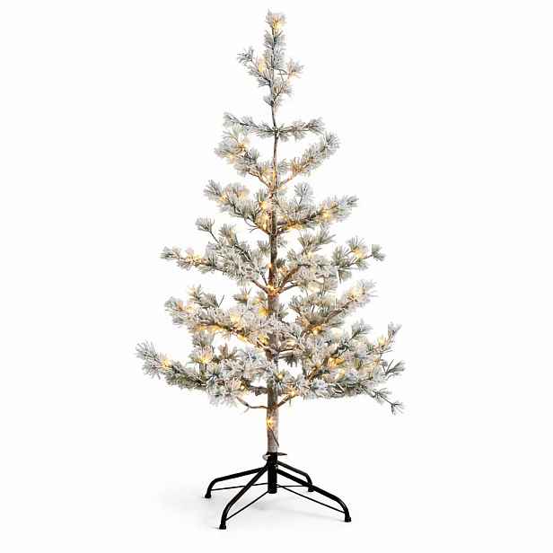 LED svítící stromeček Alfi, 120 cm, zasněžený