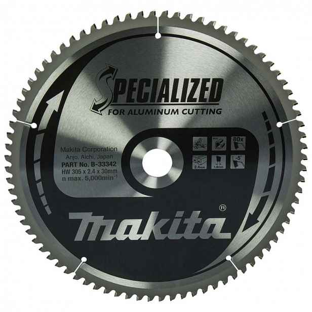 Makita - Pilový kotouč na hliník, 305x30 mm, 80 zubů B-33342
