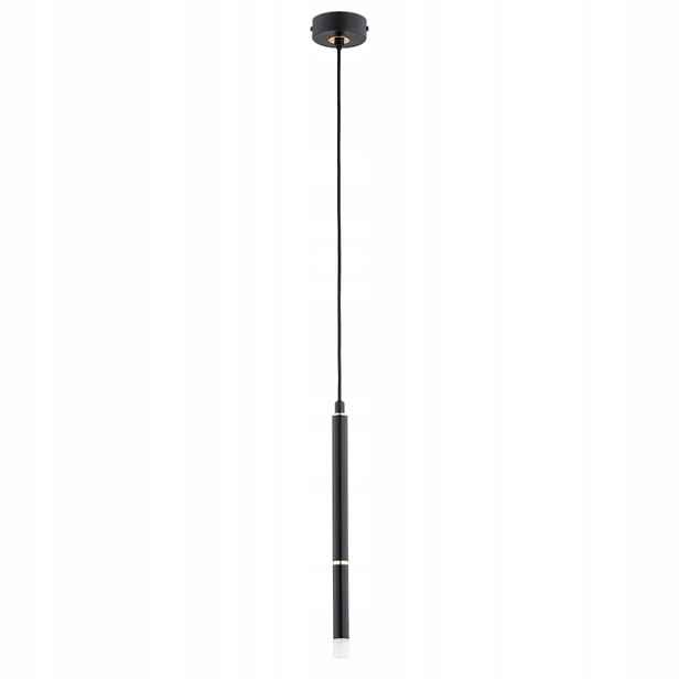 Moderní závěsná bodová lampa, černá, zlatá tuba nad stůl, barový ostrov Alfa