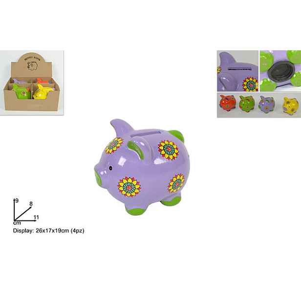 PROHOME - Pokladnička prasátko 11cm různé barvy