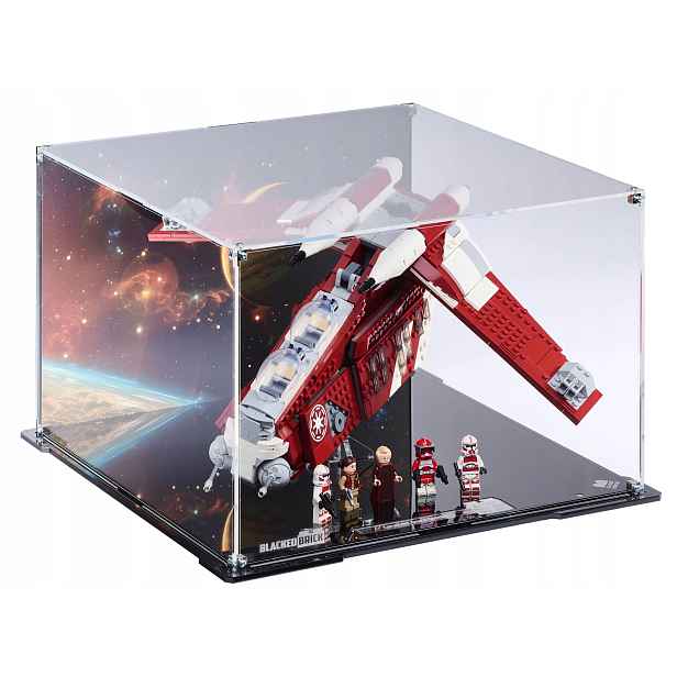 Vitrína s pozadím Blacked Brick pro Lego 75354 Star Wars Kanonýr