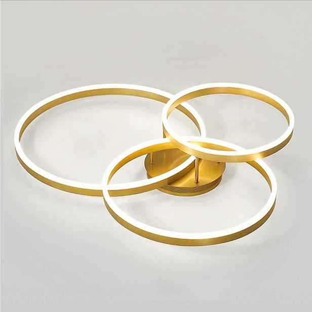 Stropní Svítidlo Moderní Zlatý Stropní Svítidlo Ring Led Lustr S Dálkový Ovladač