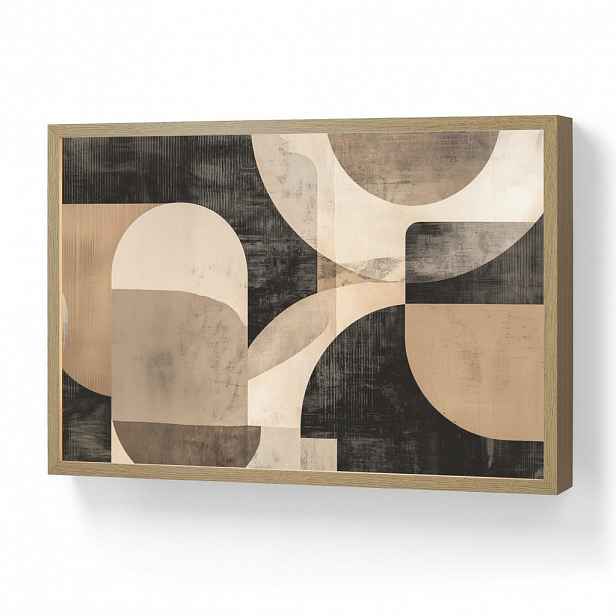 OnlyWow NÁSTĚNNÁ LAMPA S AKUMULÁTOREM Abstraktní - Tvary - Moderní - Béžová 60x40 cm