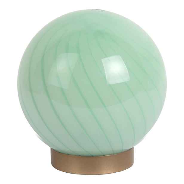 Světle zelená stolní lampa se skleněným stínidlem (výška 17 cm) Summer Globe – Leitmotiv