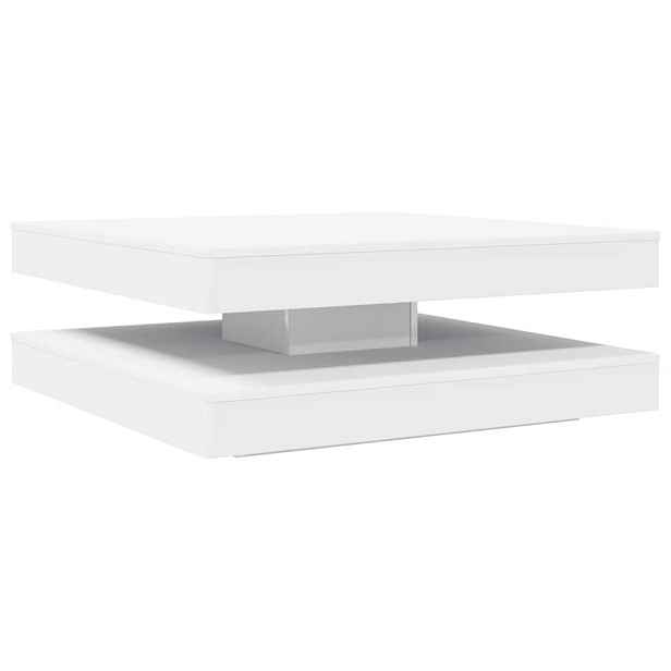vidaXL Konferenční stolek otočný o 360º bílý 90x90x34,5 cm