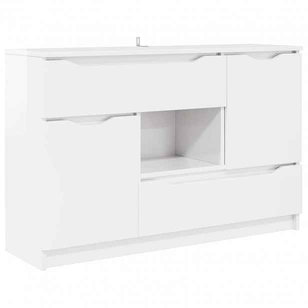 vidaXL Servírovací skříň Vysoce lesklá bílá 100 x 30 x 65,6