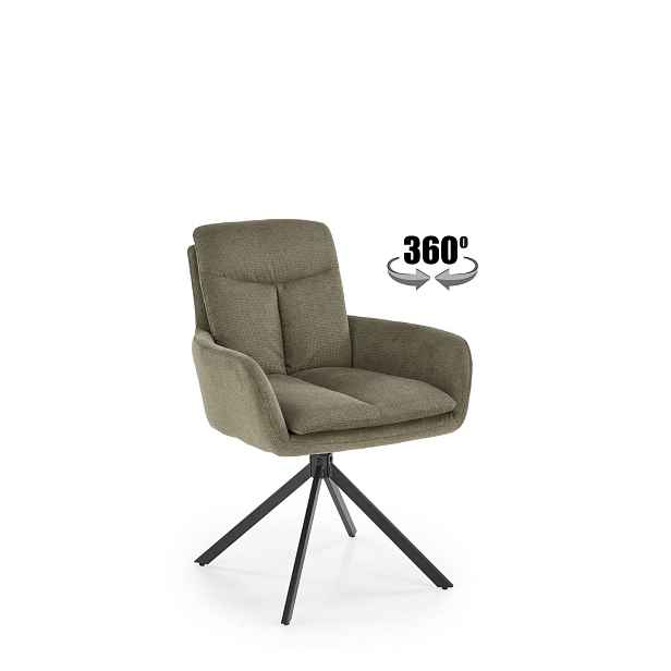 Otočná čalouněná židle K536, olivová