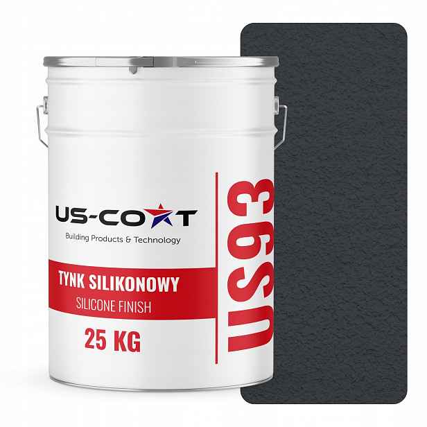 Silikonová Omítka Barva Šedá Ocelová RAL7024 25KG Beránek Granulace 1.0 mm