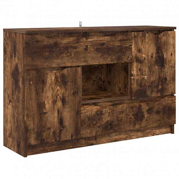 vidaXL Servírovací skříň Kouřový dub 100 x 30 x 65,6 Kompozitní dřevo