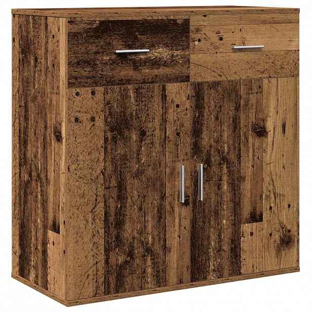 vidaXL Servírovací skříň Staré dřevo 78 x 38 x 80 cm Kompozitní dřevo