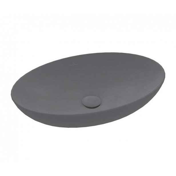 Villeroy & Boch Loop&Friends - Umyvadlo na desku, 56x38 cm, bez přepadu, CeramicPlus, Graphite 4A4701i4