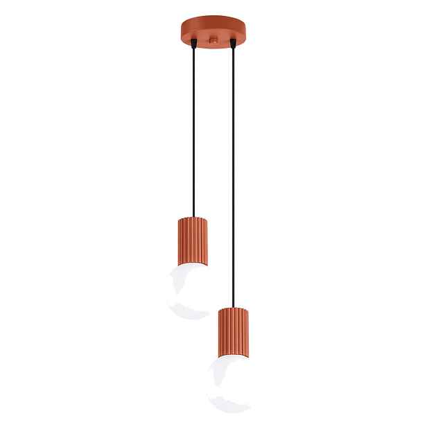Závěsná lampa Halo 2P okrová červená Stropní svítidlo závěsné koule Sollux
