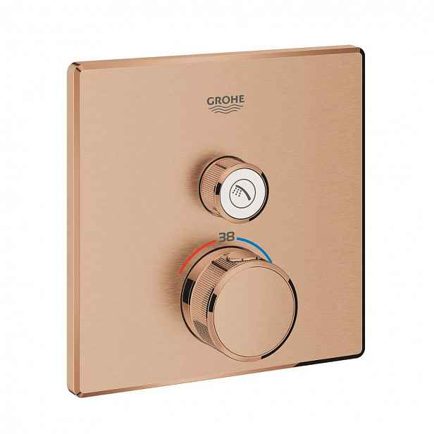 Grohe Grohtherm SmartControl - Termostatická sprchová baterie pod omítku s 1 ventilem, kartáčovaný Warm Sunset 29123DL0