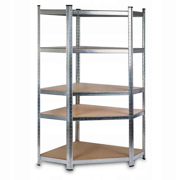 Rohový Skladovací Kovový Regál Do Garáže Sklepů 180x90x40 875kg Humberg
