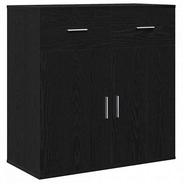 vidaXL Servírovací skříň Černý dub 78 x 38 x 80 cm Kompozitní dřevo