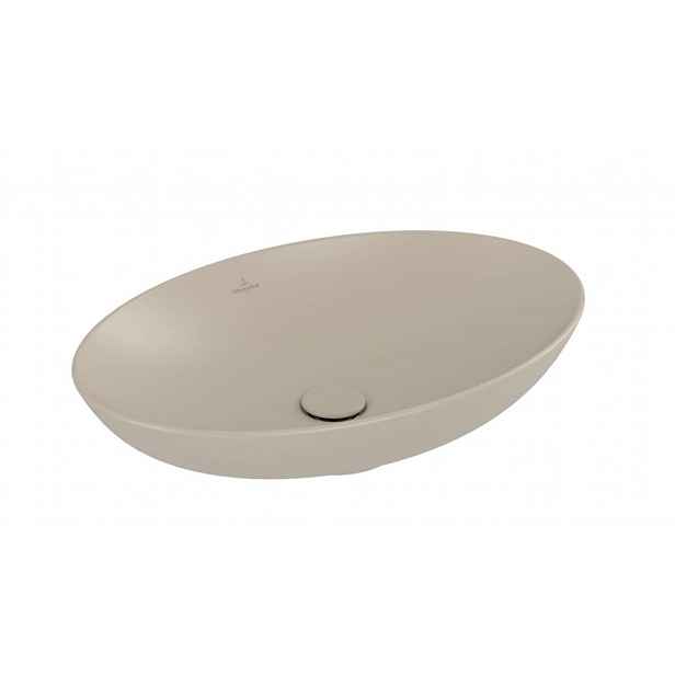 Villeroy & Boch Loop&Friends - Umyvadlo na desku, 62x42 cm, s přepadem, CeramicPlus, Almond 4A4800AM