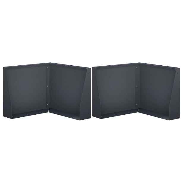 vidaXL Opěrná zeď 2 ks 50 x 50 x 30 cm Ocel Antracitová