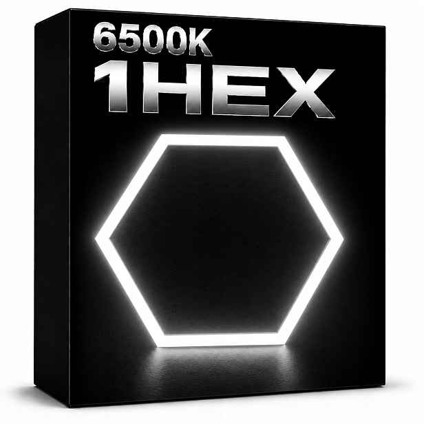 Černý Led hexagon 1 ks 42W 6500K 92x79 Cm garáž auto detailing