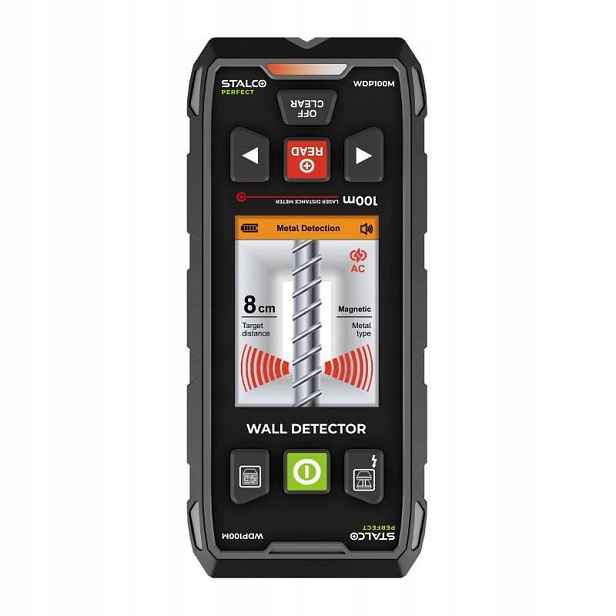 Detektor multifunkční, nástěnný, WDP100M, 100 m, Stalco Perfect