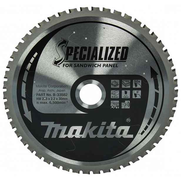 Makita - Pilový kotouč na sendvičové panely, 235x30 mm, 50 zubů B-33582