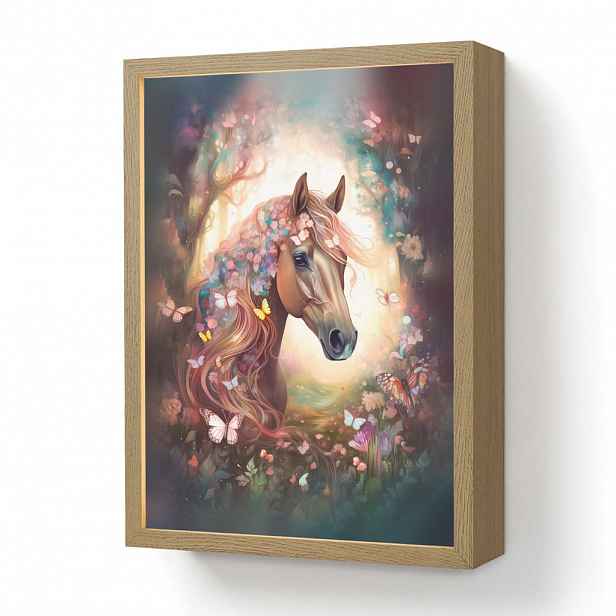 OnlyWow DOBÍJECÍ NOČNÍ LAMPIČKA Kůň - Příroda - Květiny - Motýli - Les 30x40 cm