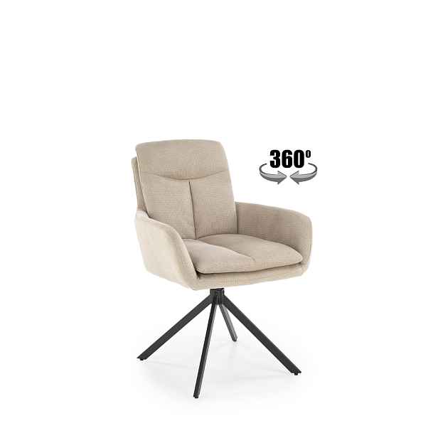Otočná čalouněná židle K536, béžová