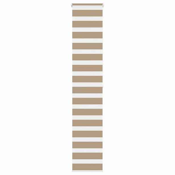 vidaXL Zebra roleta pískově hnědá šířka látky 40,9 cm polyester