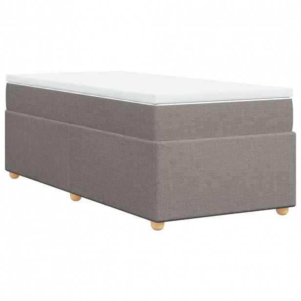 vidaXL Box spring postel s matrací taupe 80x200 cm textil
