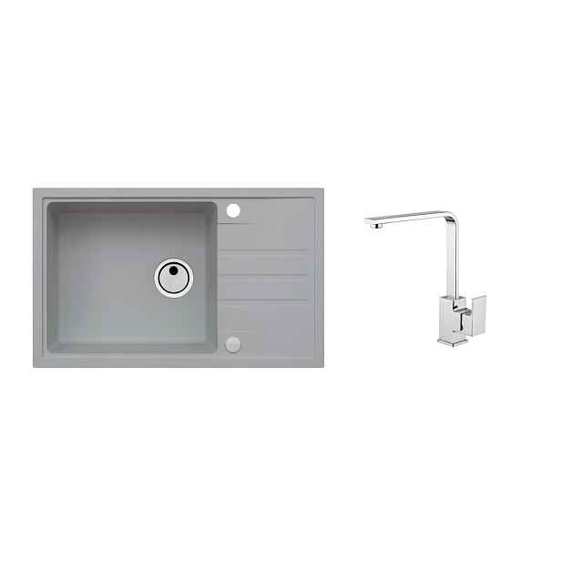 Alveus SET ALVEUS INTERMEZZO 130/81+BATERIE RENO obdélníkový granitový dřez 780 x 480 mm v setu s baterií