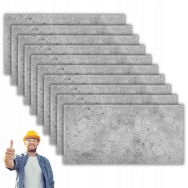 Moderní nástěnný panel Imitace Betonu 107XL Rychlá montáž – balíček 5 m2