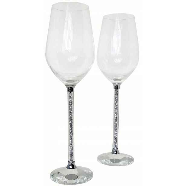 Skleničky crystal na víno sklenička x2 kusy lampičky