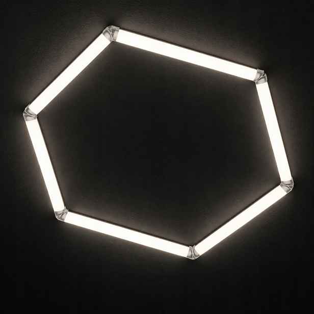Stropní Svítidlo stropní Led černý 42W autoservis HEX1 92x79 Cm 4000K