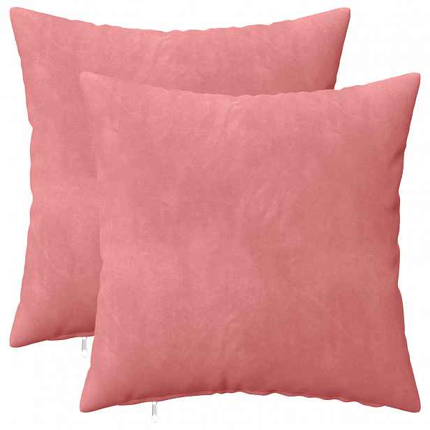 vidaXL Povlak na polštář 2 pcs HEERLEN Růžová 30 x 30 cm Samet