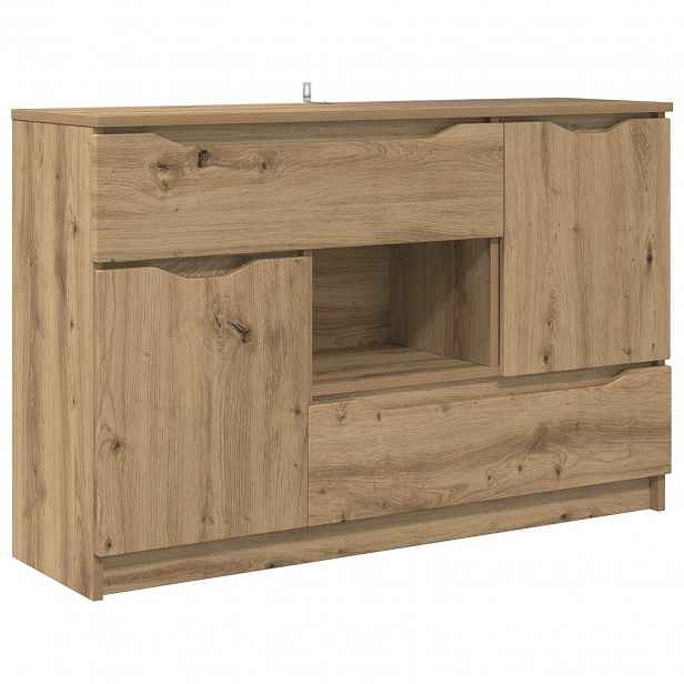 vidaXL Servírovací skříň Artisanový dub 100 x 30 x 65,6