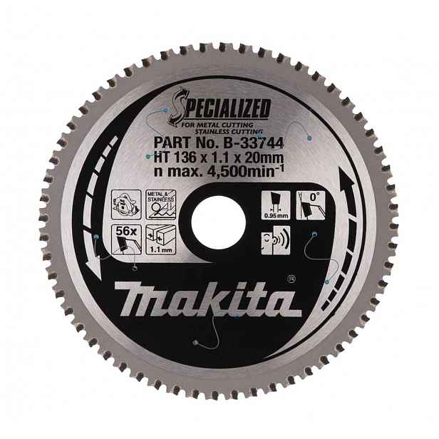 Makita - Pilový kotouč na kov, 136x20 mm, 56 zubů B-33744