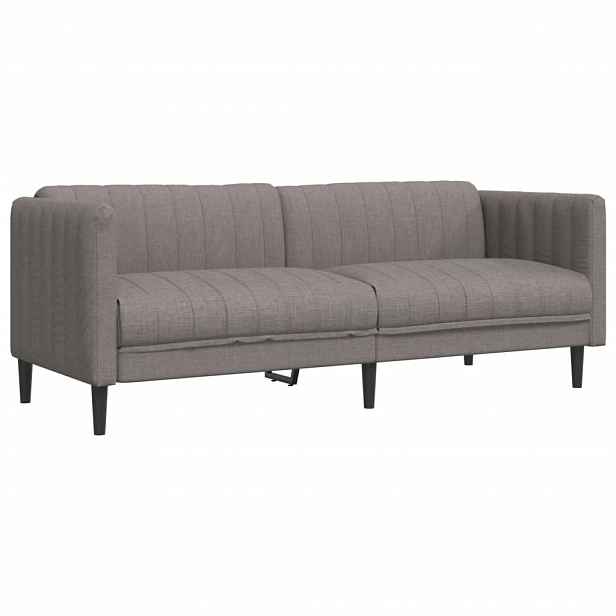 vidaXL Pohovka 3místná taupe textil