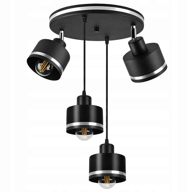 Kovová lampa Stropní Svítidlo Stropní lustr s páskem