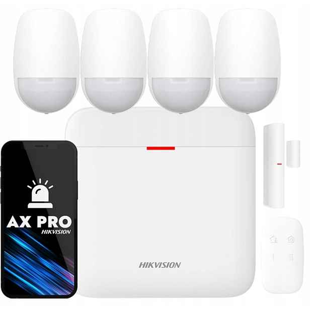 Bezdrátový WiFi alarmový set Ax Pro Hikvision 4x Pir detektor Gsm 3G