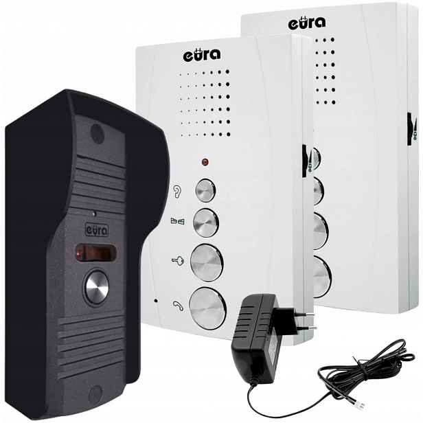Domofon Eura ADP-51A3 Difesa 1-RODINNÝ 2 Unifony Interkom Bílý
