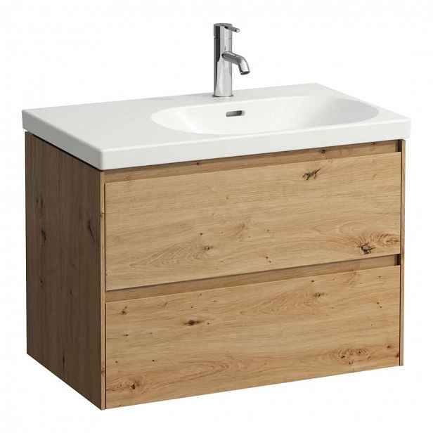 Laufen Lani - Umyvadlová skříňka, 74x45x52 cm, 2 zásuvky, dub H4035821122671