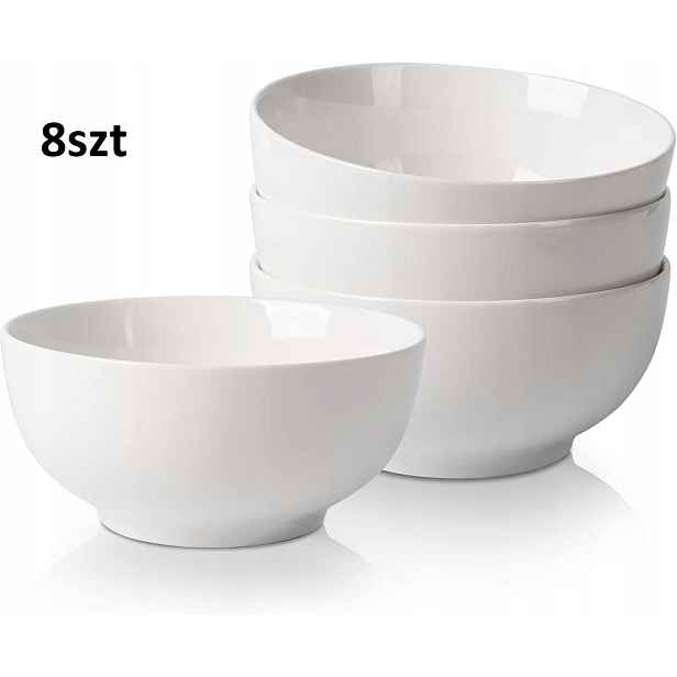 Porcelánová miska na salát 470 ml miska na svačinu rýže krémová bílá X8
