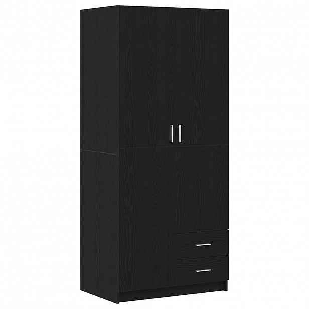 vidaXL Šatní skříň Černý dub 80 x 52 x 180 cm Kompozitní dřevo