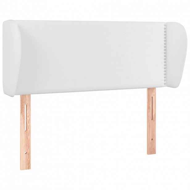 vidaXL Čelo postele typu ušák bílá 103x23x78/88 cm umělá kůže
